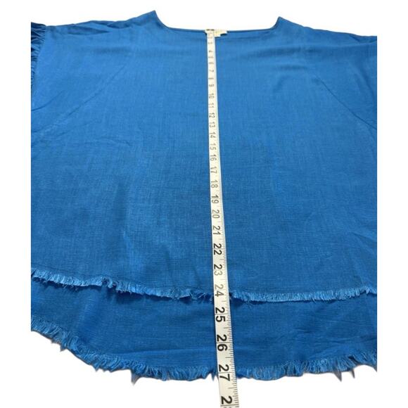 UMGEE LINEN TOPS BUNDLE Ruffle Cap Sleeve Raw Hem Boho Boxy Vacation Resort Lg - Picture 7 of 7